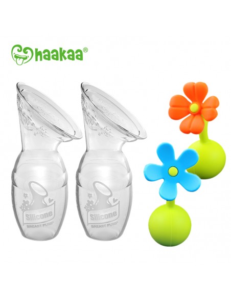 Duo Breast Pump 100 ml + Flower Stoppers