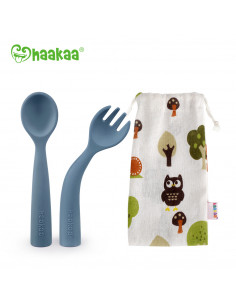 Bendy Silicone Cutlery Carry Set - Bluestone 2