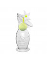 Milchpumpe mit Saugfuss 150ml + Blumenverschluss Set - Weiss