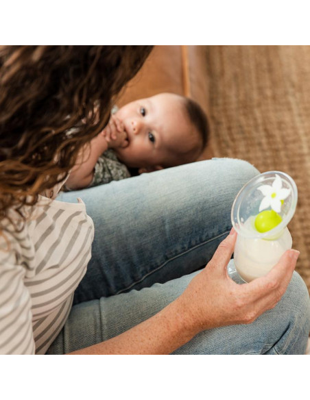 Milchpumpe Blumenverschluss - Blau