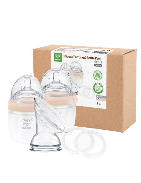 Generation 3 Silicone Pump and Bottle Pack - Peach