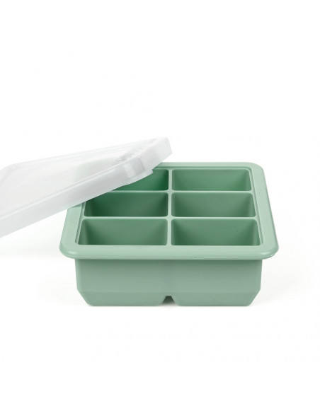 Baby Food and Breast Milk Freezer Tray 6 Compartments - Pea Green