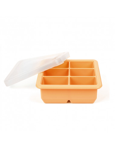 Baby Food and Breast Milk Freezer Tray 6 Compartments - Apricot