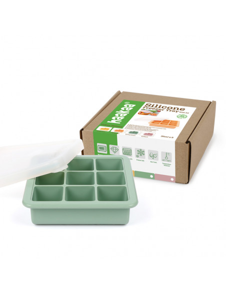 Baby Food and Breast Milk Freezer Tray 9 Compartments - Pea Green