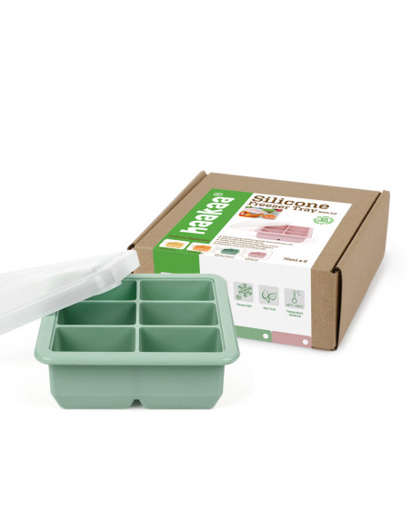 Baby Food and Breast Milk Freezer Tray 6 Compartments - Pea Green
