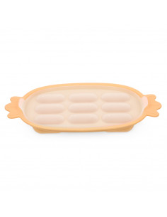 Silicone Nibble Tray - Apricot