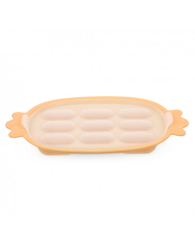 Silicone Nibble Tray - Apricot