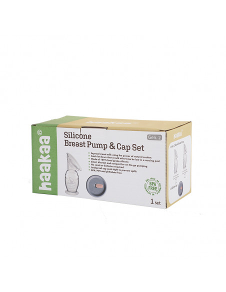 Muttermilchpumpe mit Saugfuss 150ml + Silikondeckel Set