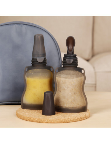 Silicone Pouch With Feeding Spoon (130ml)