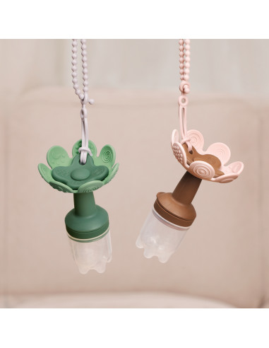 Blumenförmiger Fruchtsauger und Gefrierhülle...