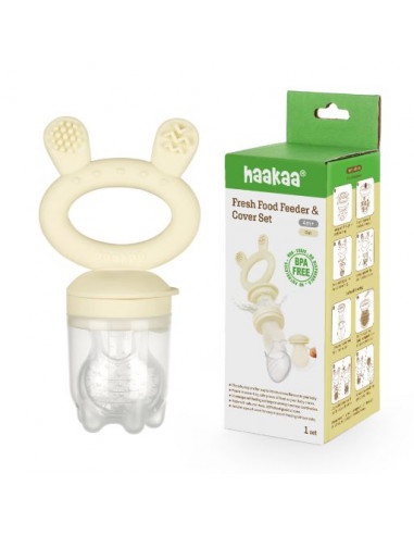 Fruchtsauger und Gefrierhülle - Set Creme