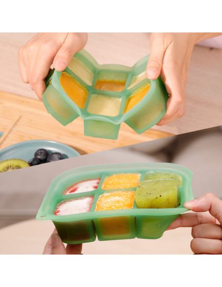 Easy-Freeze Gefrierform 6 Fächer - Erbsengrün