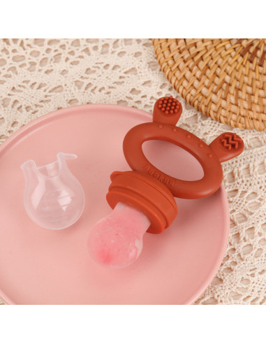 Fruchtsauger und Gefrierhülle - Set Senfgelb