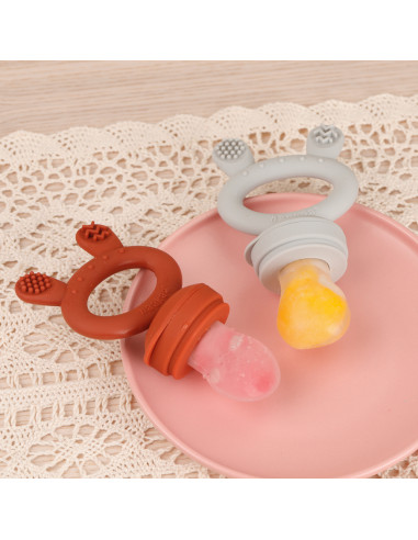 Fruchtsauger und Gefrierhülle - Set Senfgelb