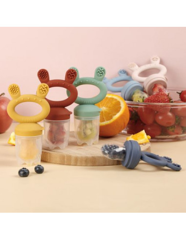 Fruchtsauger und Gefrierhülle - Set Senfgelb