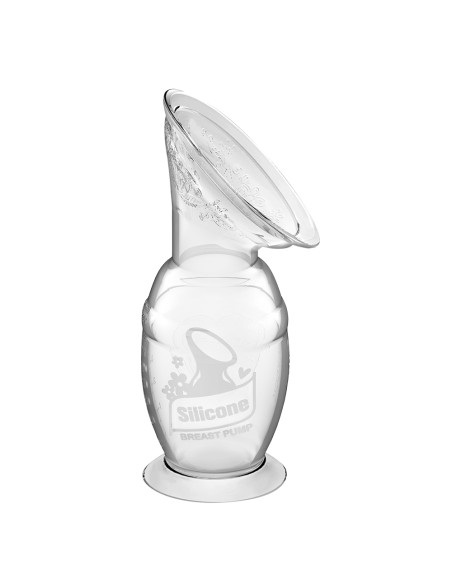 Muttermilchpumpe mit Saugfuss 100ml + Silikondeckel Set