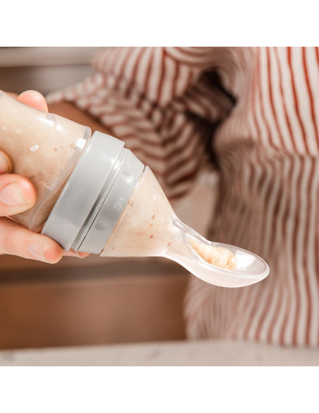Silicone Baby Food Dispensing Spoon - Pink