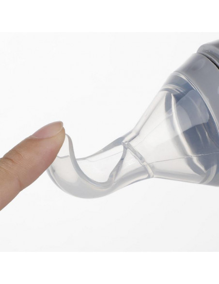 Silicone Baby Food Dispensing Spoon - Grey